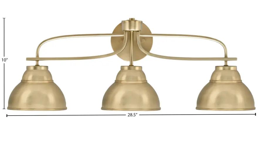 Cavella 3-Light Bath Bar in New Age Brass - Image 2