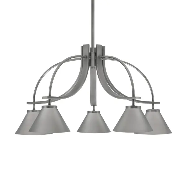Cavella 5-Light Downlight Chandelier in Graphite - Image 1