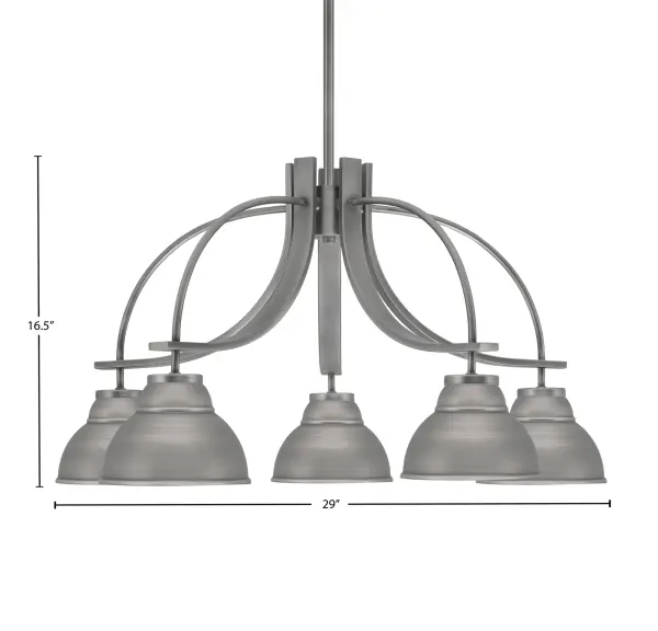 Cavella 5-Light Downlight Chandelier in Graphite - Image 2