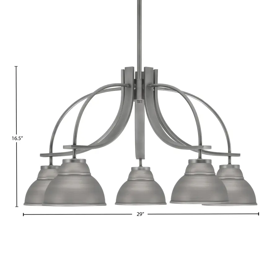 Cavella 5-Light Downlight Chandelier in Graphite - Image 2