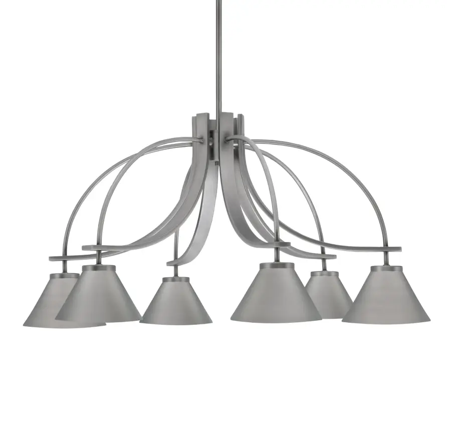 Cavella 6-Light Downlight Chandelier in Graphite - Image 1