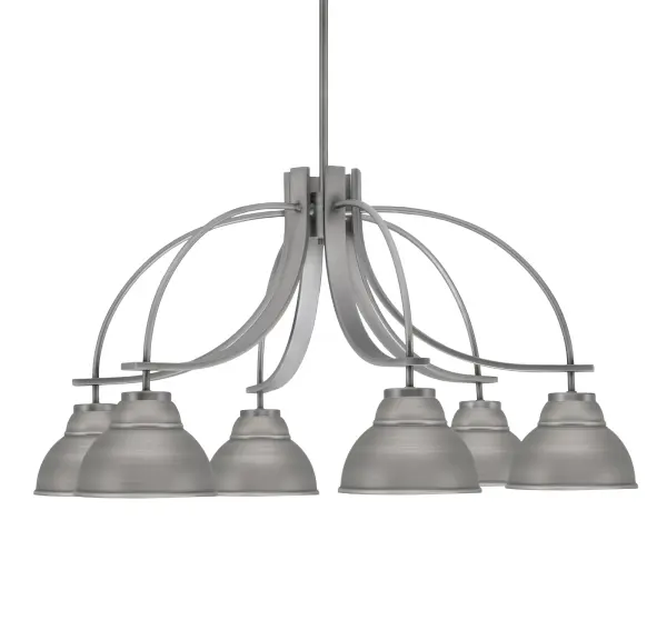 Cavella 6-Light Downlight Chandelier in Graphite - Image 1