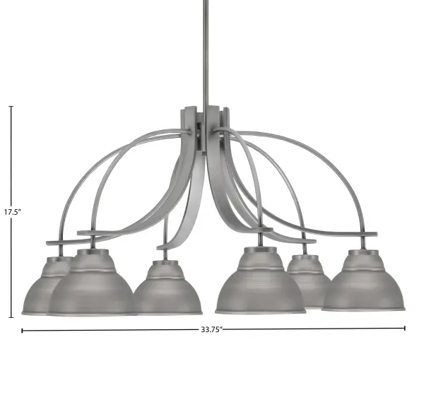 Cavella 6-Light Downlight Chandelier in Graphite - Image 2