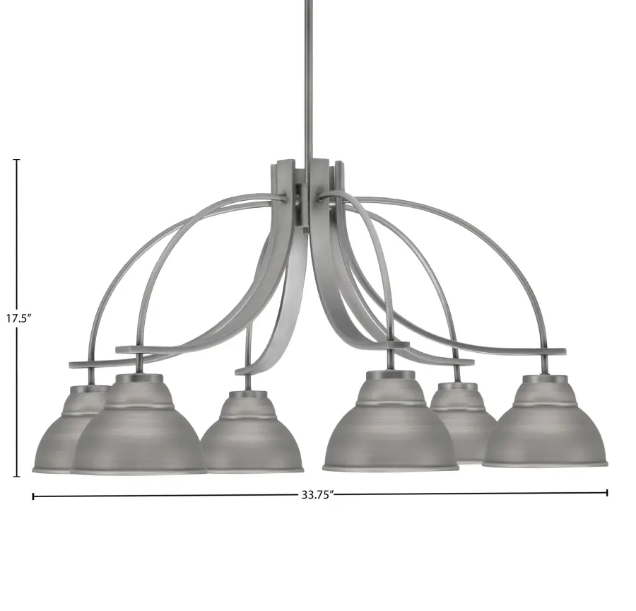 Cavella 6-Light Downlight Chandelier in Graphite - Image 2