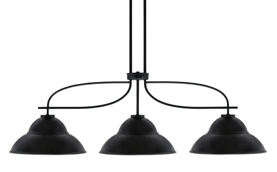 Cavella 3-Light Island Pendant in Matte Black - Image 1