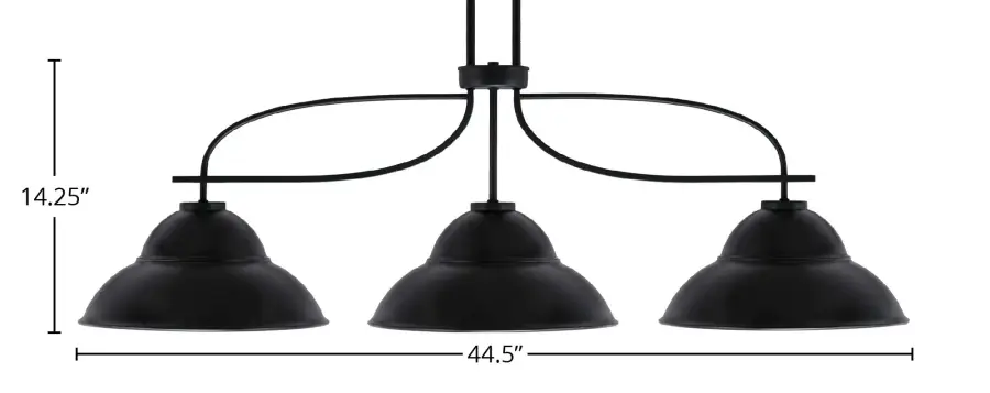 Cavella 3-Light Island Pendant in Matte Black - Image 2