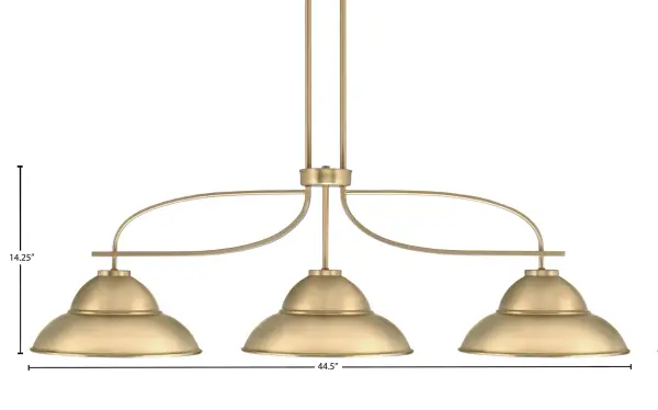 Cavella 3-Light Island Pendant in New Age Brass - Image 2