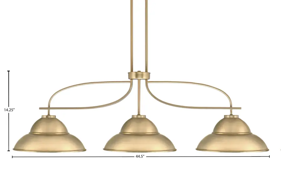 Cavella 3-Light Island Pendant in New Age Brass - Image 2
