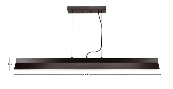 The Ridgemont LED Bar combines contemporary design with exceptional lighting performance. Its 48-inch linear profile and espresso finish deliver sophisticated style, while the integrated 33W LED provides warm 3000K light with excellent 90 CRI color rendering. - alternate view