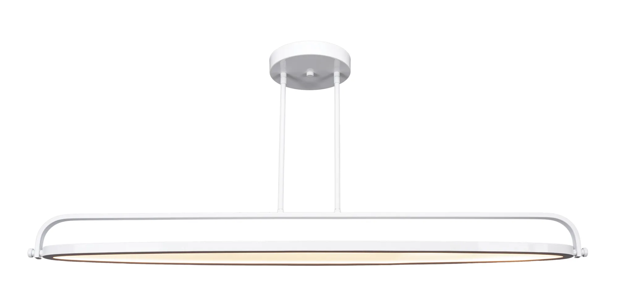 Eliptic LED Light Shown In White Finish With 33 Watt Intergrated LED, 90 CRI, 3000 Kelvins, 1060 Lumens.