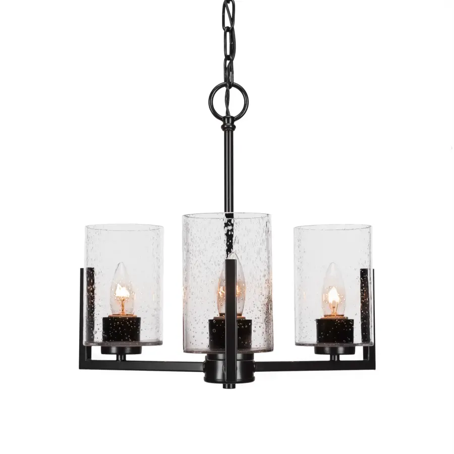Atlas 3-Light Chandelier with Clear Bubble Glass - Image 1