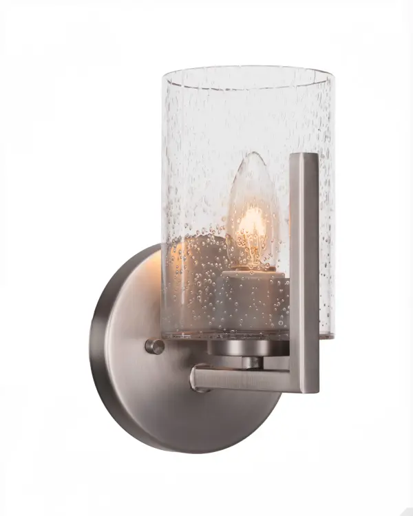 Atlas Wall Sconce with Clear Bubble Glass - Image 1