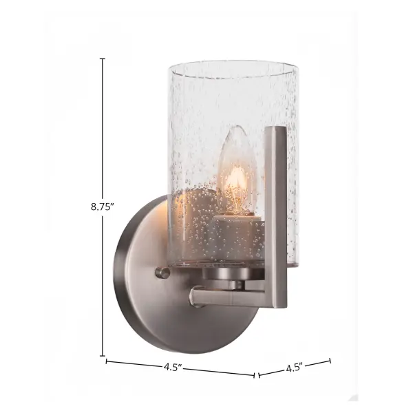 Atlas Wall Sconce with Clear Bubble Glass - Image 2