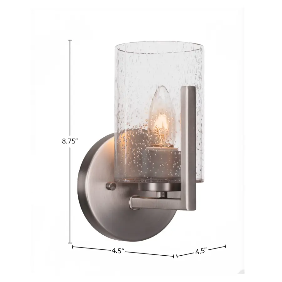 Atlas Wall Sconce with Clear Bubble Glass - Image 2