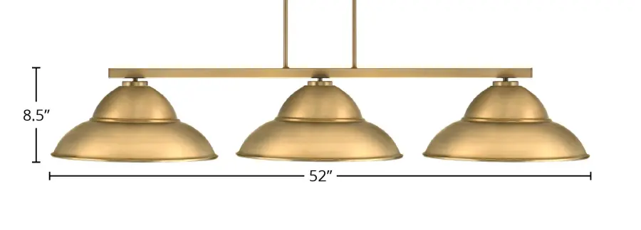 Atlas 3-Light Island Pendant in New Age Brass - Image 2