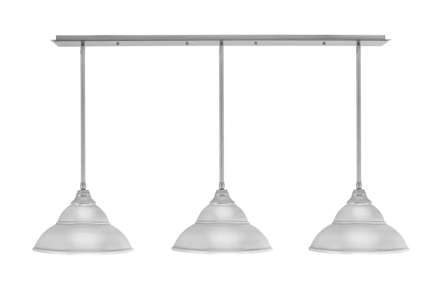 3-Light Linear Pendant with Double Bubble Shades - Image 1