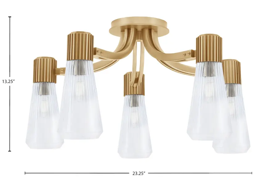 Everleigh 5-Light Semi-Flush Ceiling Light - Image 2