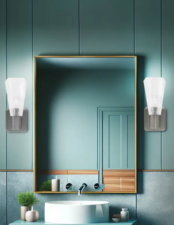 Everleigh Wall Sconce with Clear Ribbed Glass - Image 3