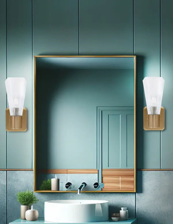 Everleigh Wall Sconce with Clear Ribbed Glass - Image 3
