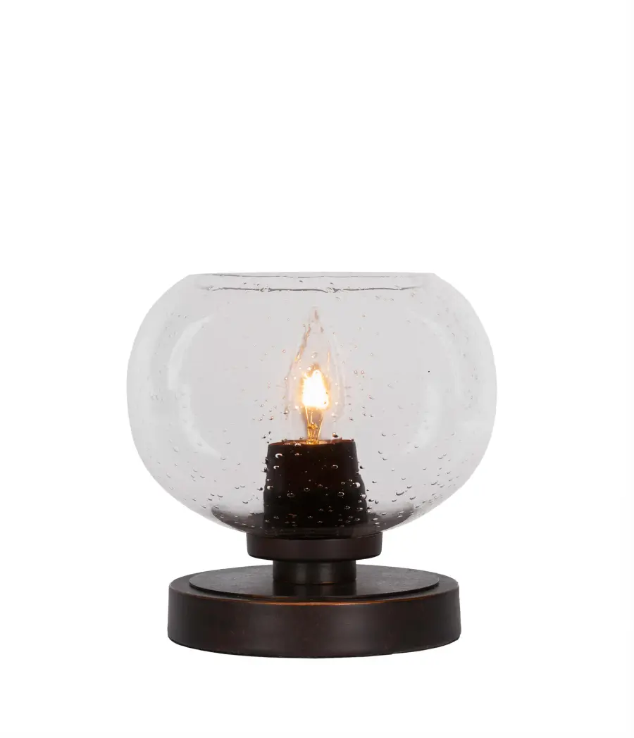 Elegant Accent Lamp with Distinctive Bubble Glass Shade - Image 1