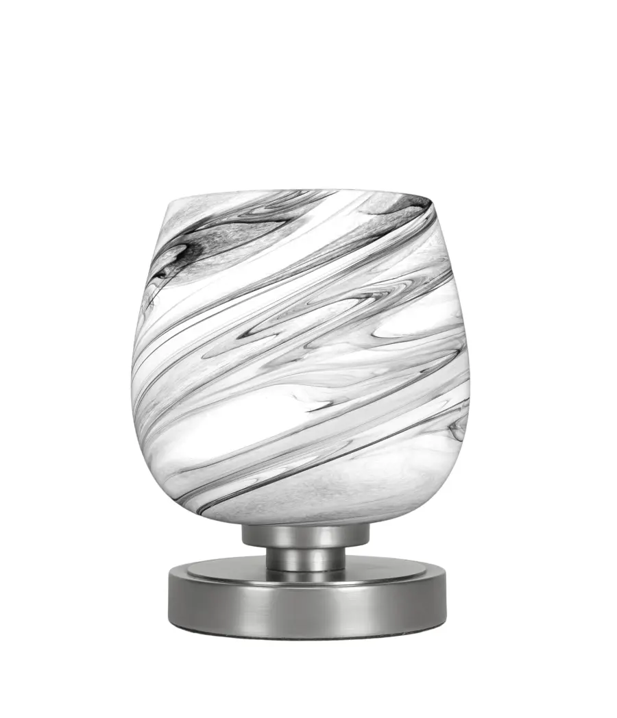 Luna Accent Lamp with Onyx Swirl Glass - Image 1