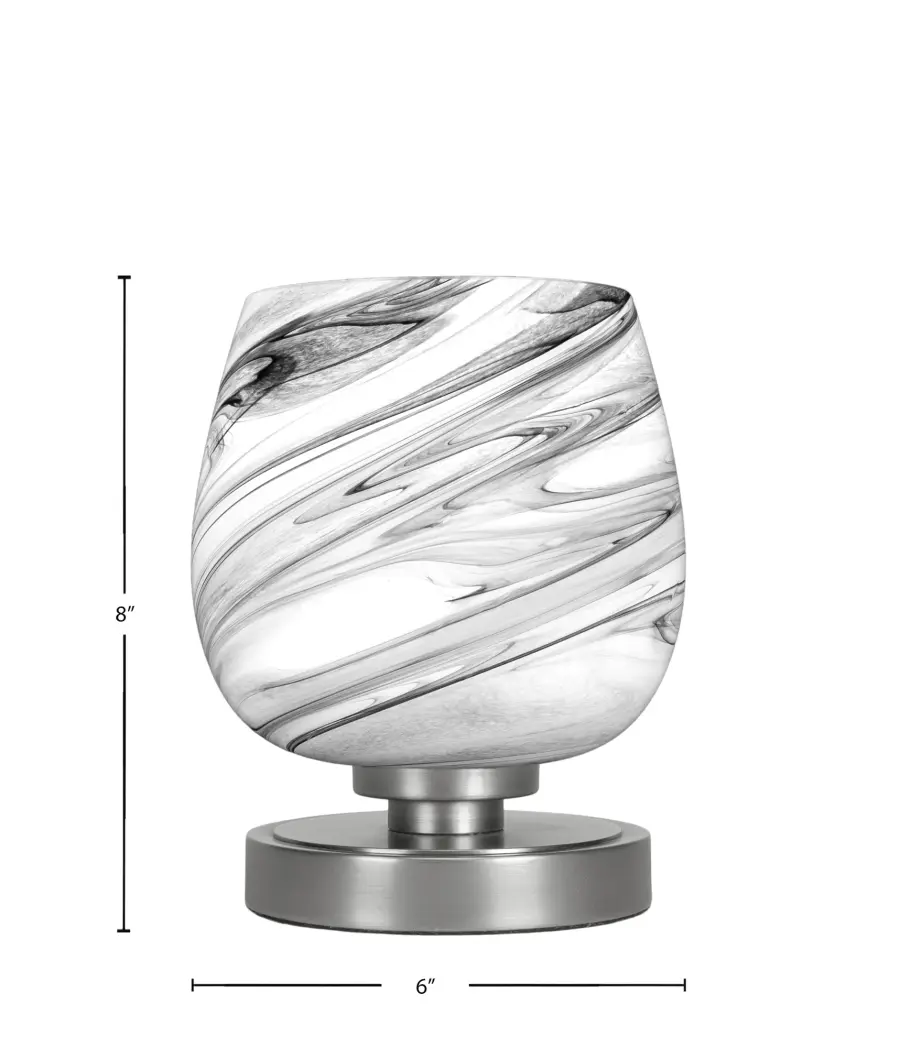 Luna Accent Lamp with Onyx Swirl Glass - Image 2