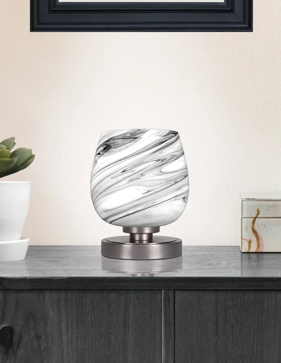 Luna Accent Lamp with Onyx Swirl Glass - Image 3