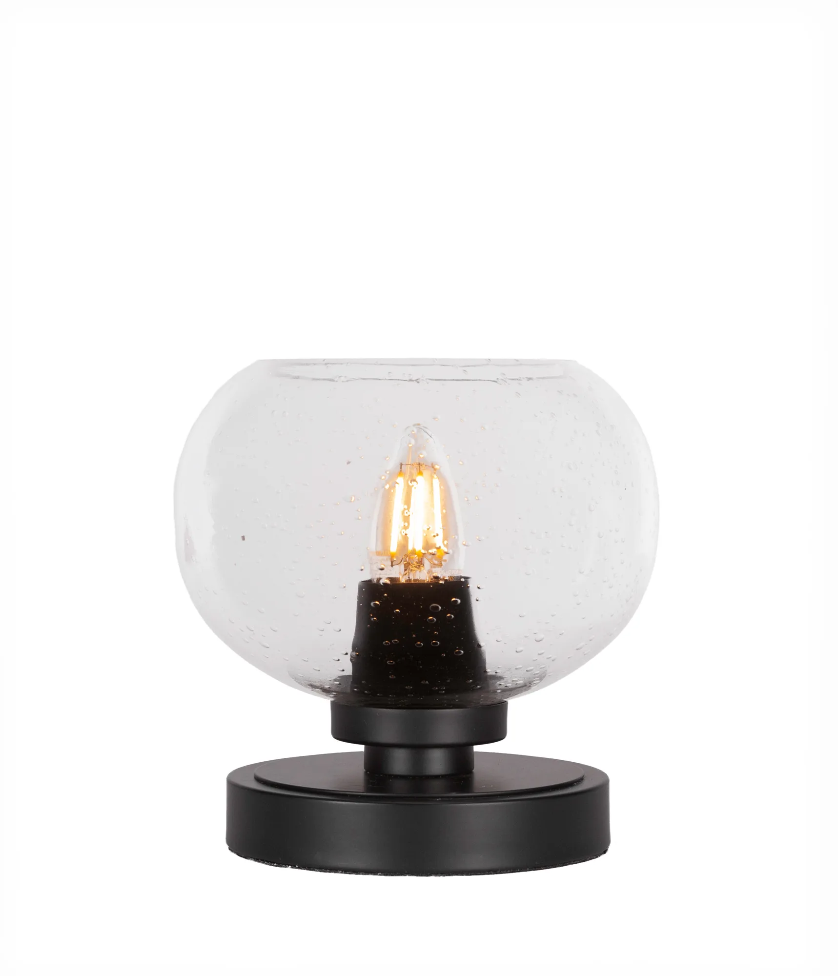 Luna Accent Table Lamp with Clear Bubble Glass