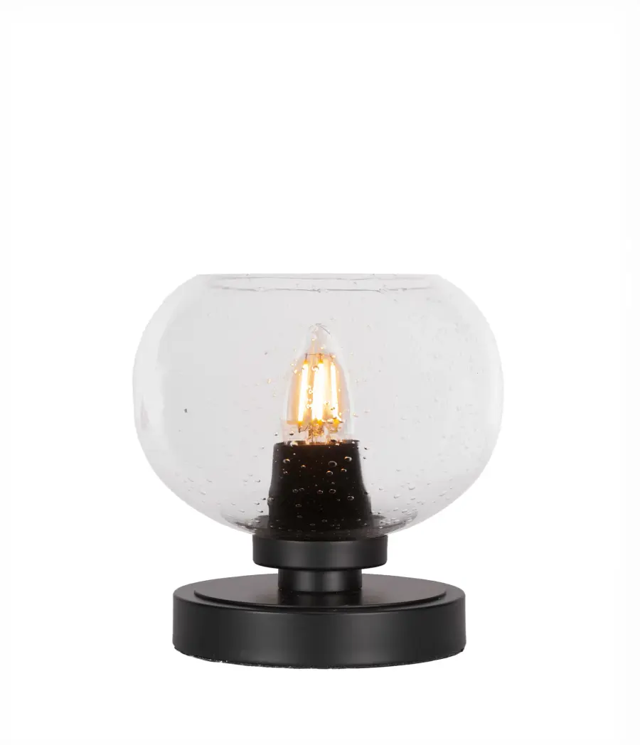 Luna Accent Table Lamp with Clear Bubble Glass - Image 1