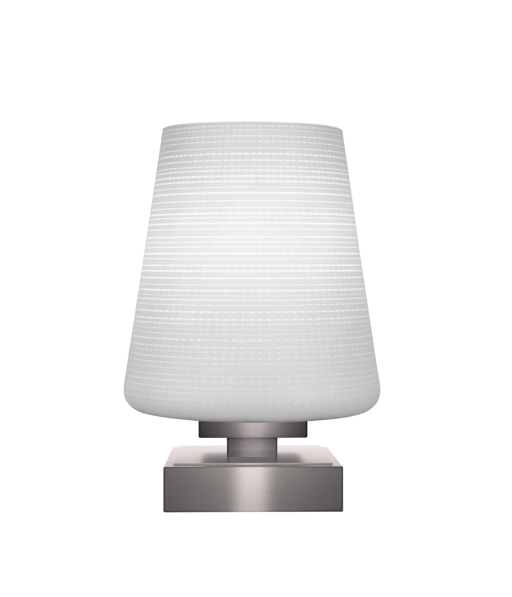Luna Accent Lamp Shown In Graphite Finish With 6" White Matrix Glass