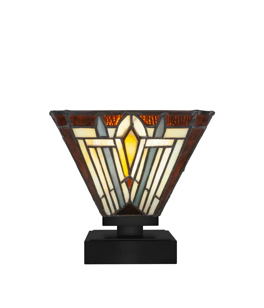 Luna Accent Table Lamp with Tahoe Art Glass - Image 1