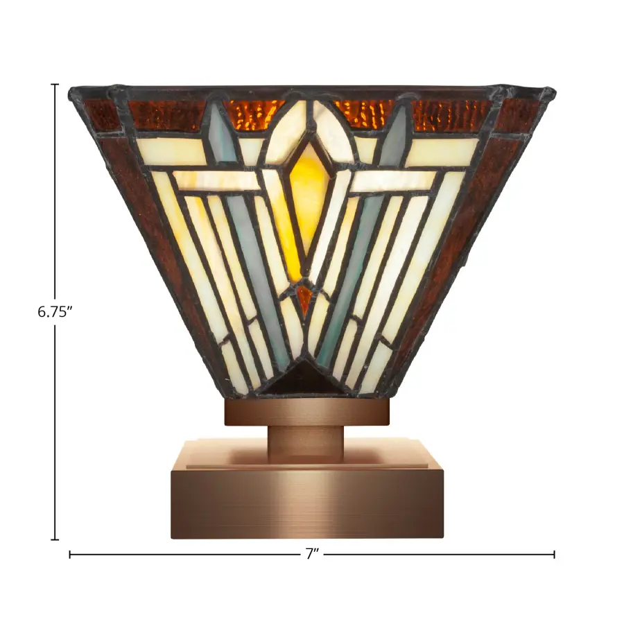 Luna Accent Table Lamp with Tahoe Art Glass - Image 2