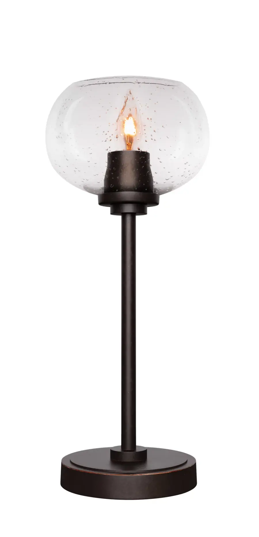 Luna Accent Table Lamp with Clear Bubble Glass - Image 1