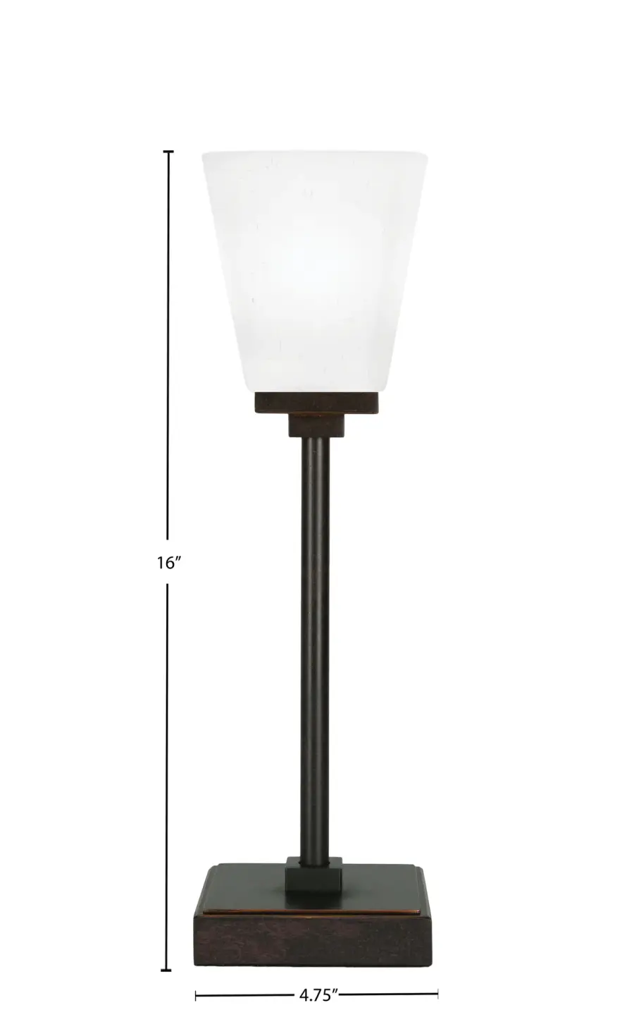 Luna Accent Lamp - Dark Granite with White Muslin Glass - Image 2
