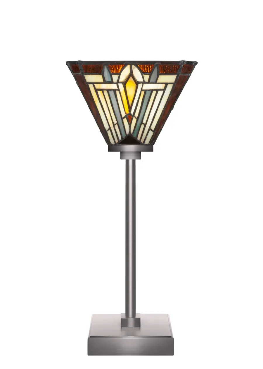 Luna Accent Table Lamp with Tahoe Art Glass - Image 1