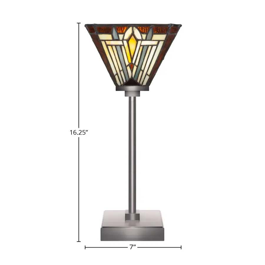 Luna Accent Table Lamp with Tahoe Art Glass - Image 2