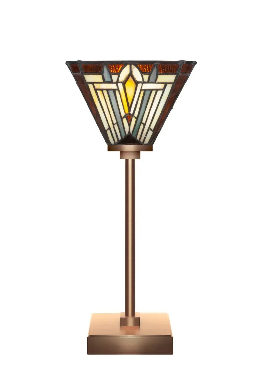 Luna Accent Table Lamp with Tahoe Art Glass - Image 1