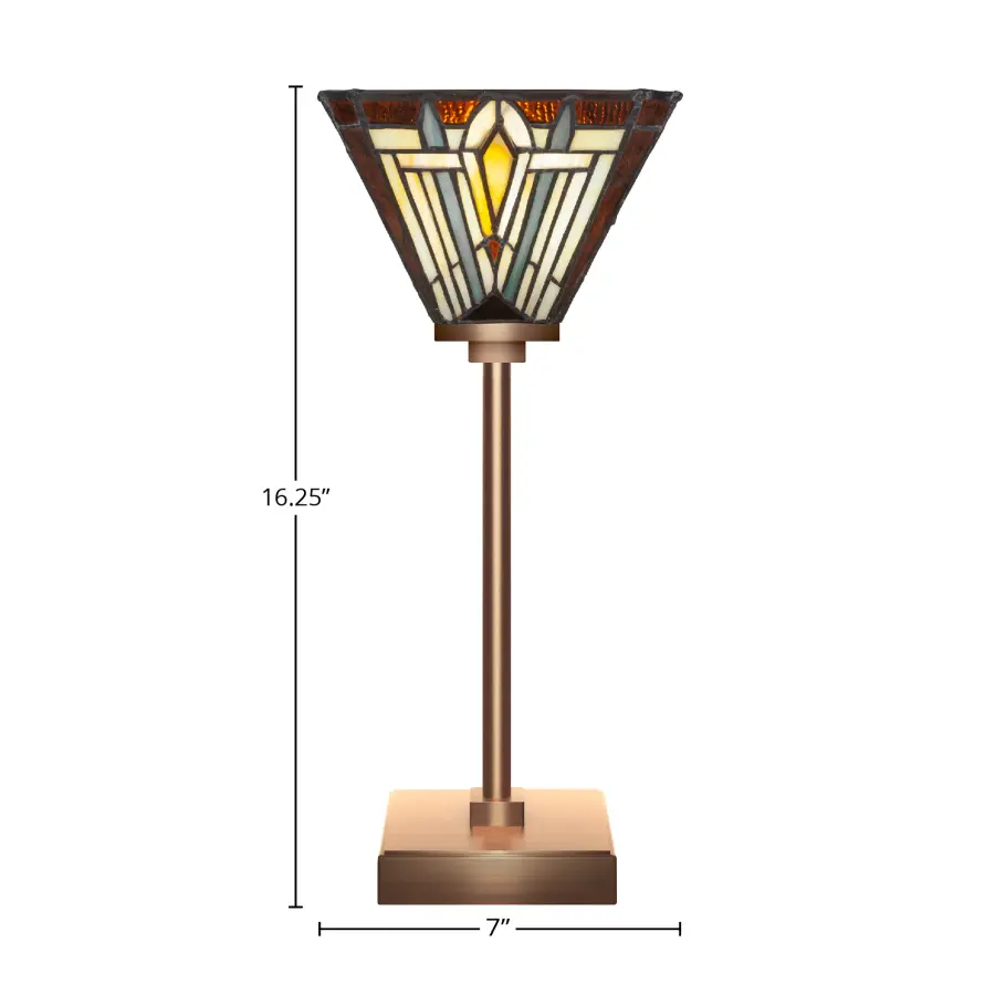 Luna Accent Table Lamp with Tahoe Art Glass - Image 2