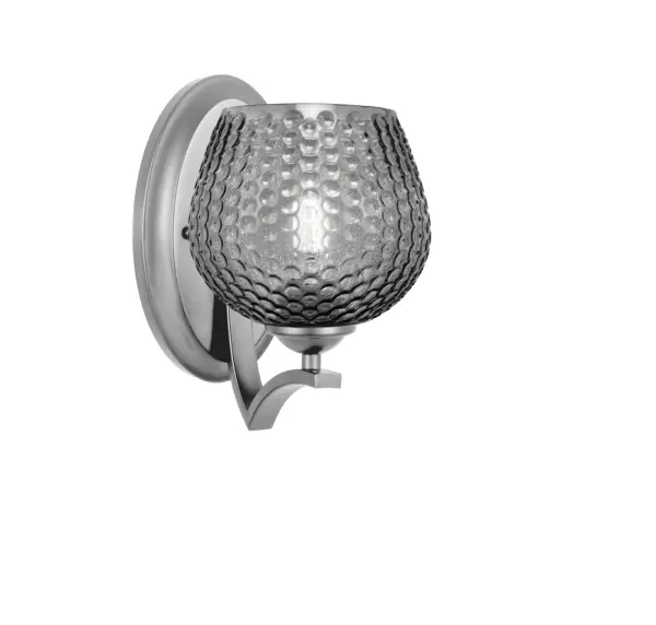 Zilo Wall Sconce with Smoke Textured Glass - Image 1