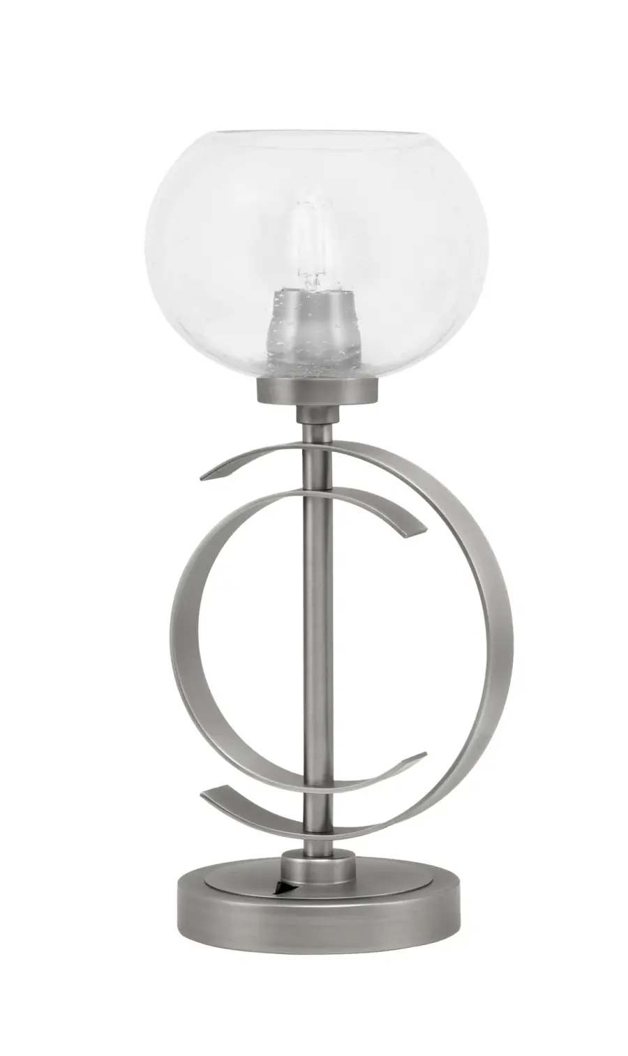 Elegant Accent Lamp with Distinctive Bubble Glass Shade - Image 1