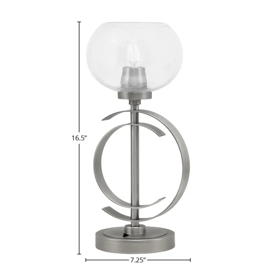 Elegant Accent Lamp with Distinctive Bubble Glass Shade - Image 2