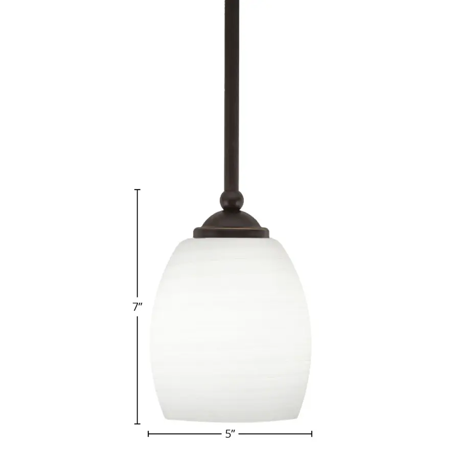 Zilo Mini Pendant with White Linen Glass - Image 2