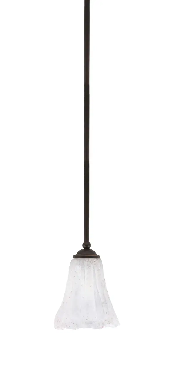 The Zilo Mini Pendant combines sophisticated Dark Granite finish with beautiful fluted Italian Ice glass for soft, ambient lighting. Its compact 5.5" size and extensive height adjustability make it perfect for various spaces.