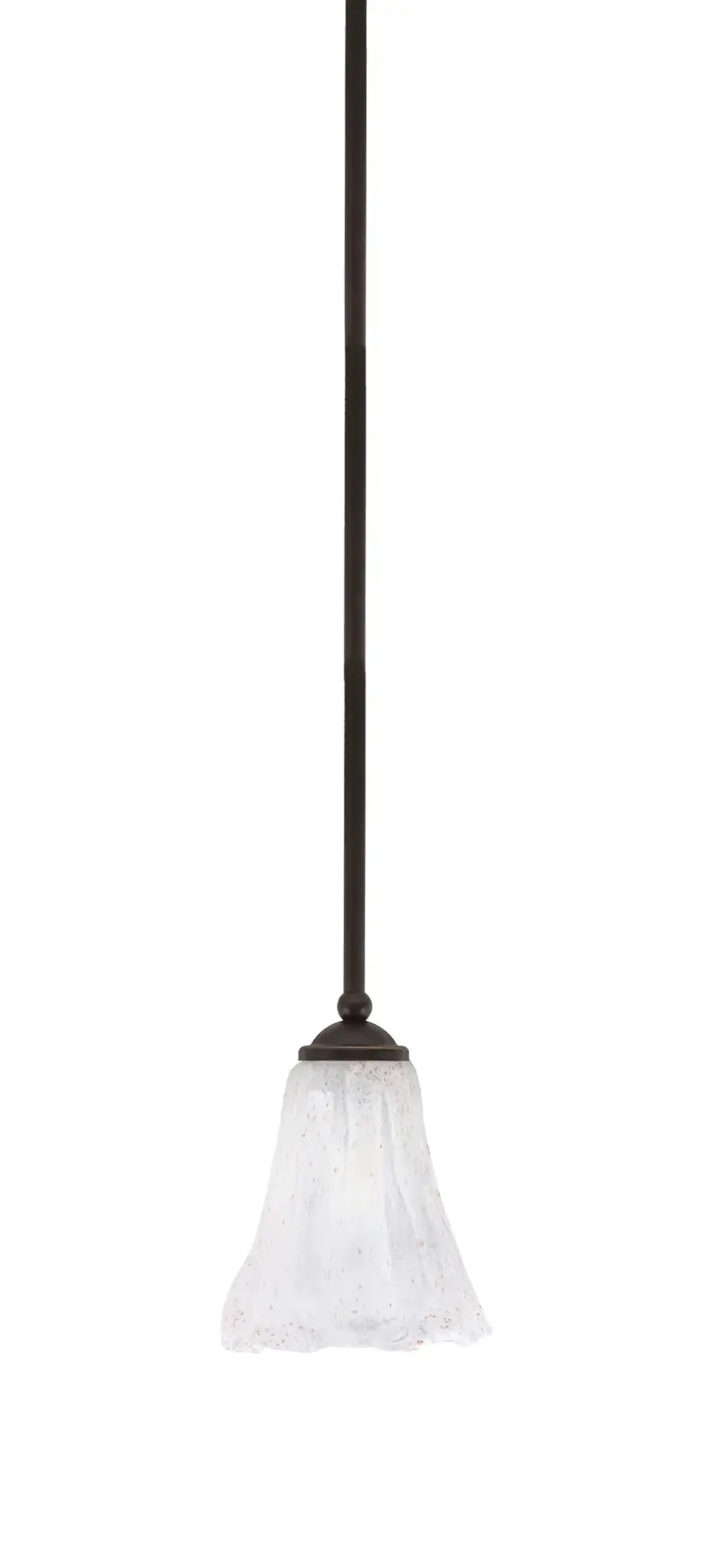 Zilo Stem Hung Mini Pendant with Fluted Italian Ice Glass - Image 1