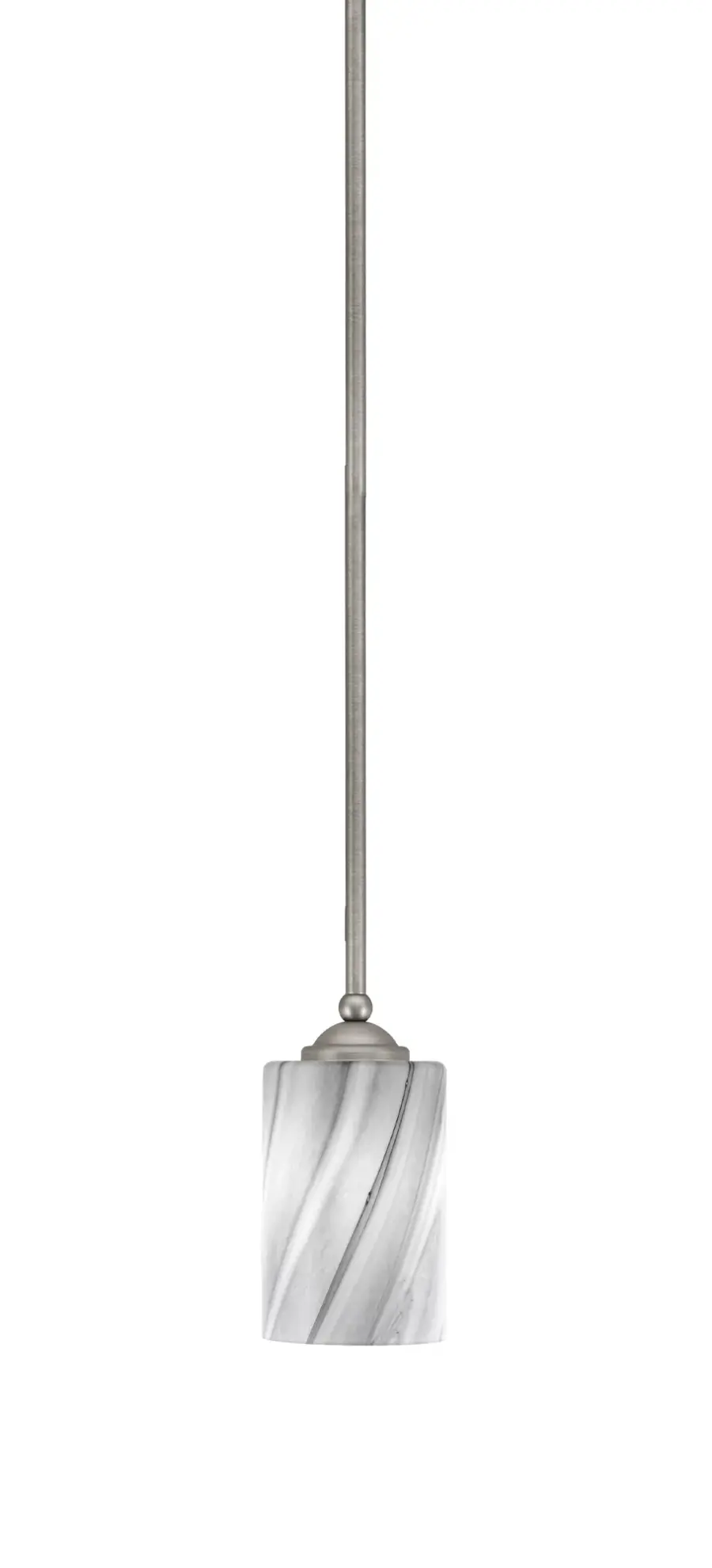 Zilo Stem Mini Pendant with Onyx Swirl Glass - Image 1