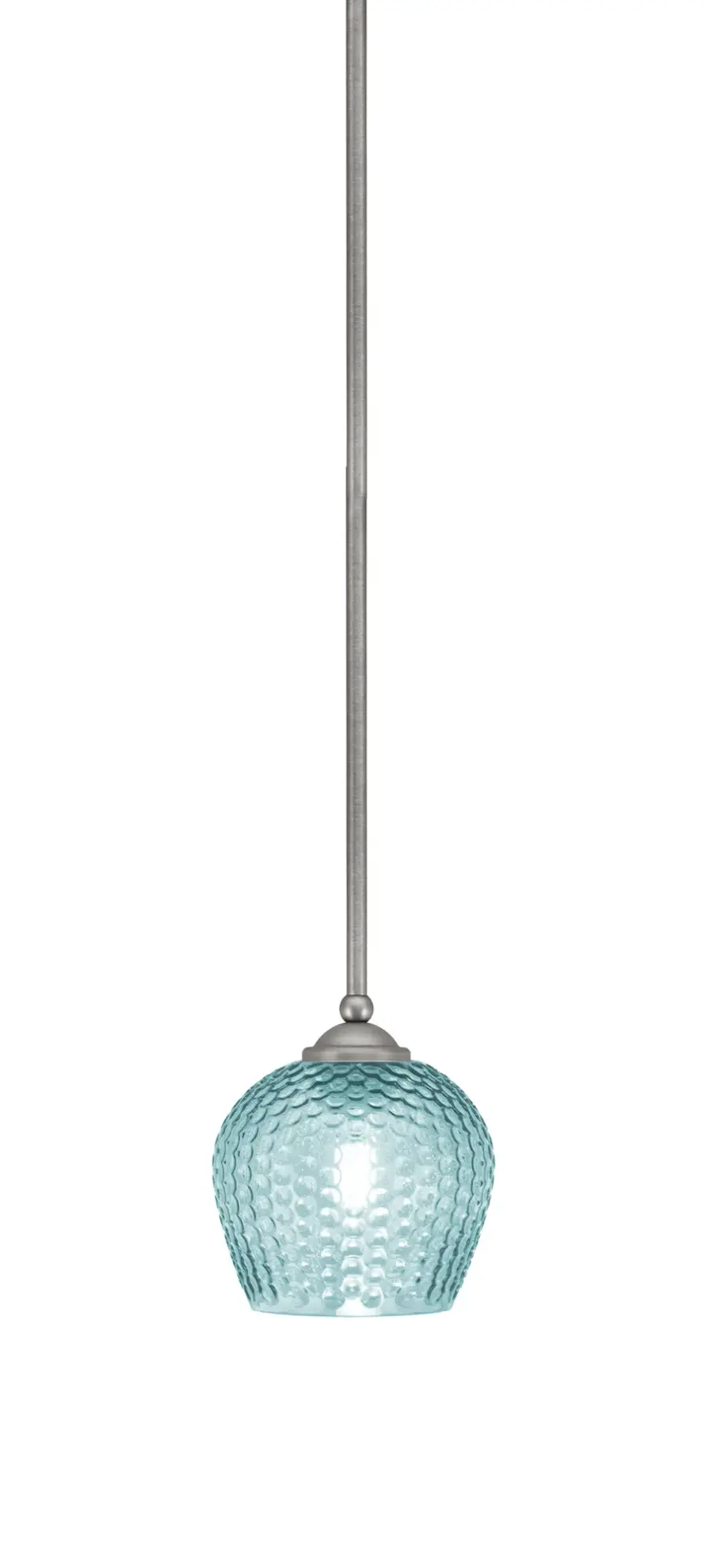 Zilo Mini Pendant with Turquoise Textured Glass - Image 1