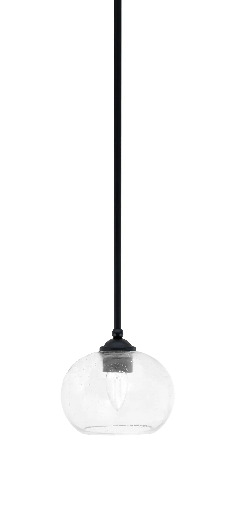 Zilo One Light Mini Pendant in Matte Black
