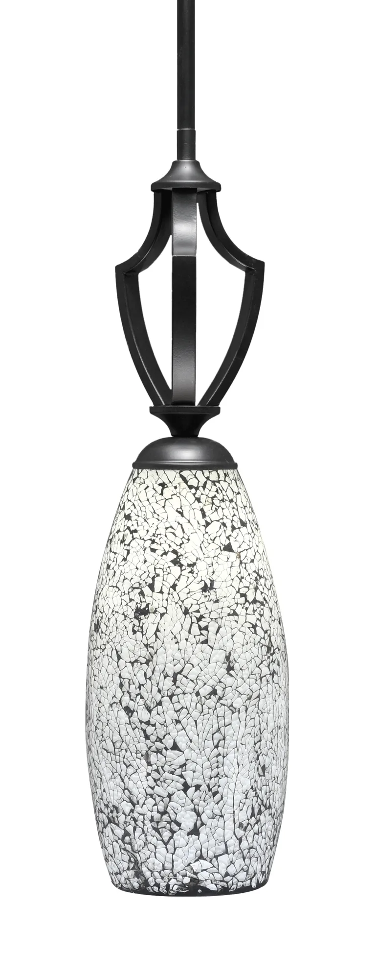Zilo One Light Mini Pendant in Matte Black