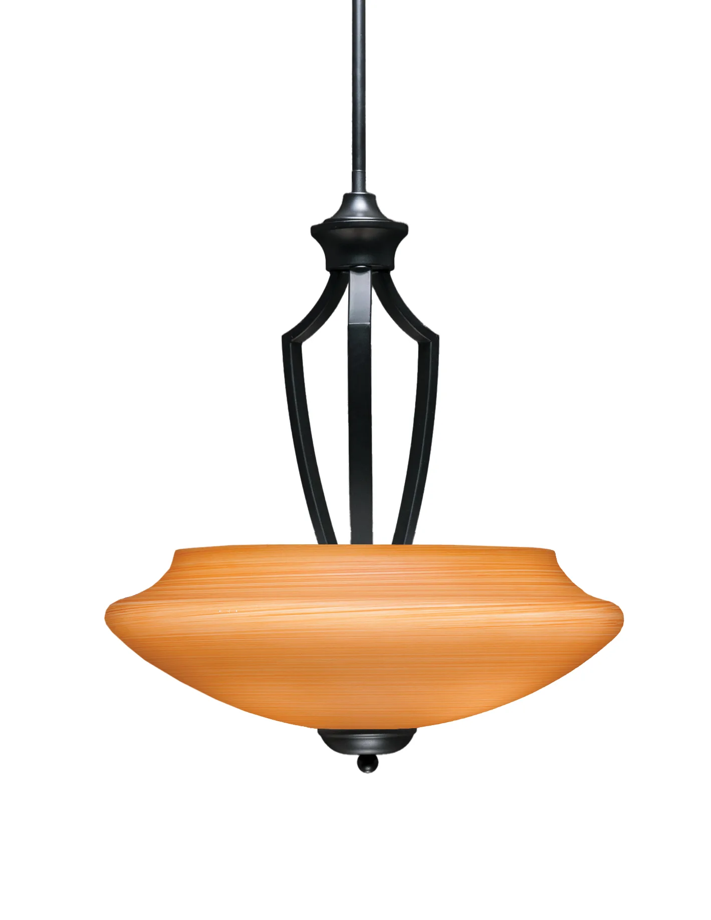 Zilo Three Light Pendant in Matte Black