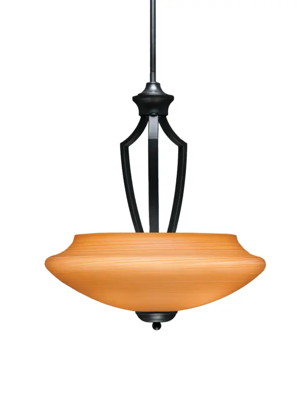 Zilo Three Light Pendant in Matte Black